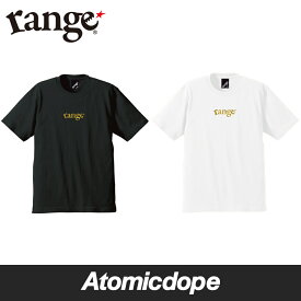 【送料無料】range rg GOLD rust logo Tシャツ 半袖 黒 白 s/s tee Black White レンジ