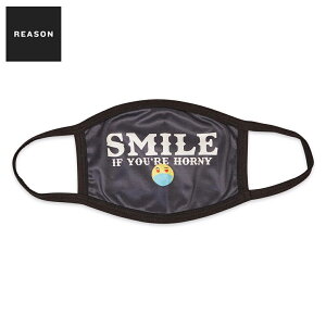 REASON HORNY SMILE tFCX}XN ubN  FACE MASK Black [YN[WO t[TCY