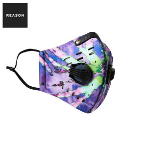 REASON FLARE UP �t�F�C�X�}�X�N �p�[�v�� �^�C�_�C ���� FACE MASK Purple TieDye ���[�Y���N���[�W���O �t���[�T�C�Y