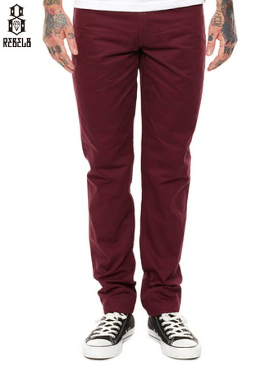 楽天市場】REBEL8 スリムパンツ バーガンディー SLIM CUT BURGUNDY 