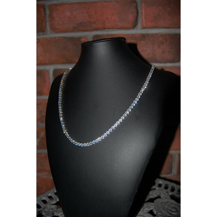 楽天市場】$ole only CZ Diamond 4mm テニスチェーン ネックレス CZ