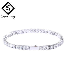 $ole only CZ Diamond 4mm ブレスレット CZダイヤ シルバー 銀 Bracelet Silver ソールオンリー メンズ レディース ユニセックス 男女兼用