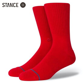 STANCE ICON ソックス レッド 赤 靴下 SOCKS Red サイズL 25.5-29.0cm