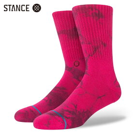 STANCE DULCET ソックス マゼンタ タイダイ 靴下 赤 SOCKS Magenta TieDye スタンス サイズL 25.5-29.0cm