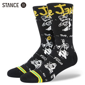 STANCE x CIRCLE JERKS インフィニット コラボ ソックス ブラック 靴下 黒 INFIKNIT SOCKS Black スタンス x サークル・ジャークス サイズL 25.5-29.0cm