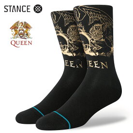 STANCE x QUEEN GOLDEN インフィニット コラボ ソックス ブラック 靴下 総柄 黒 INFIKNIT SOCKS Black スタンス x クイーン サイズL 25.5-29.0cm