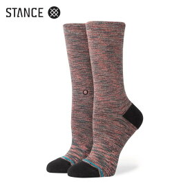 STANCE DUSK TO DAWN CREW レディース ソックス ブラック 靴下 総柄 SOCKS Black スタンス サイズS 22.0-24.5cm