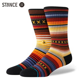 STANCE CURREN ST CREW ソックス インディゴ 靴下 総柄 SOCKS Indigo スタンス サイズL 25.5-29.0cm