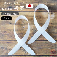 衿芯 ポリ船底 並尺【2本組】差込式 日本製 白 襟芯 着付け小物 和装小物 長襦袢 着物 浴衣 定番人気 礼…