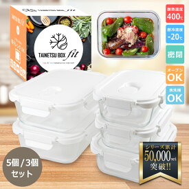 耐熱容器 耐熱ガラス容器 【栄養管理士推薦】 フタをしたまま電子レンジOK タッパー TAINETSU BOX fit 密閉 オーブン 冷凍 食洗機 食器洗浄機 対応 コンテナ 角型 BPAフリー 作り置きおかず 保存容器 保存 耐熱皿 長方形 正方形 ギフト プレゼント