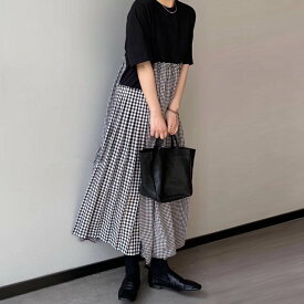 楽天市場 ギンガムチェック ロングワンピースの通販