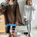 【25AW×半額クーポン】【奇跡の再販】新色追加！コラボ トップス ワッフル オーバーシルエット ルーズシルエット 長…