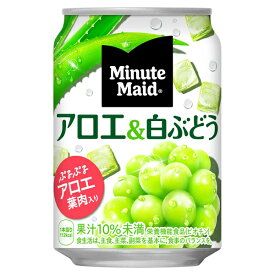 ミニッツメイド 朝の健康果実 アロエ&白ぶどう 280g缶×24本