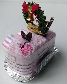 クリスマスケーキ！HALLMARK今治認定日本製タオルクリスマスショートケーキ【送料無料一部地域除く】HALLMARKデザイン！可愛いハート柄ストロベリークリームケーキ！クリスマスプチケーキ日本製生地で安心安全！誕生日クリスマス等に