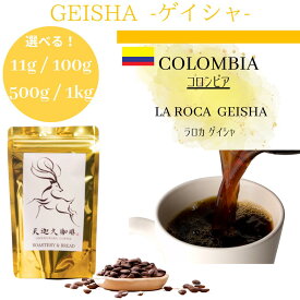 コロンビア　ラロカ ゲイシャ Washed ＊11g / 100g / 500g / 1kg コーヒー豆 スペシャルティコーヒー 自家焙煎豆 11g / 100g / 500g / 1kg コロンビア コーヒー ギフト プレゼント 奈良 オリジナル 珈琲 ゲイシャ