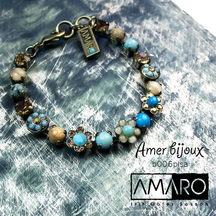 楽天市場】AMARO アマーロ ターコイズ 花 フェミニン ブレスレット 