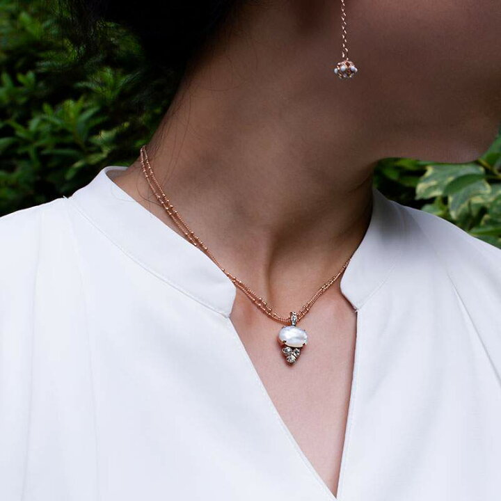 楽天市場】AMARO アマーロ 白蝶貝 エレガント ペンダント ネックレス  