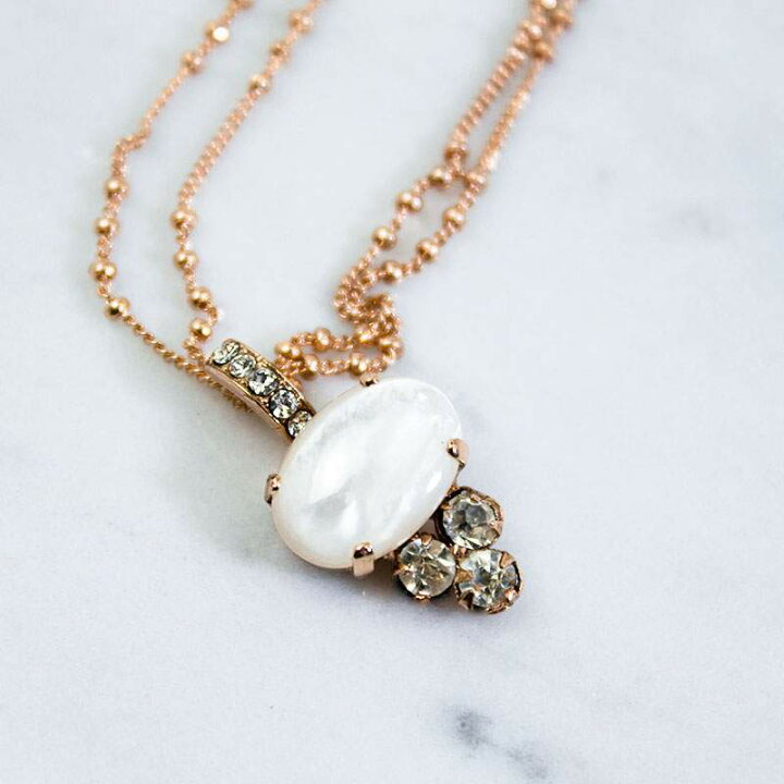 楽天市場】AMARO アマーロ 白蝶貝 エレガント ペンダント ネックレス  