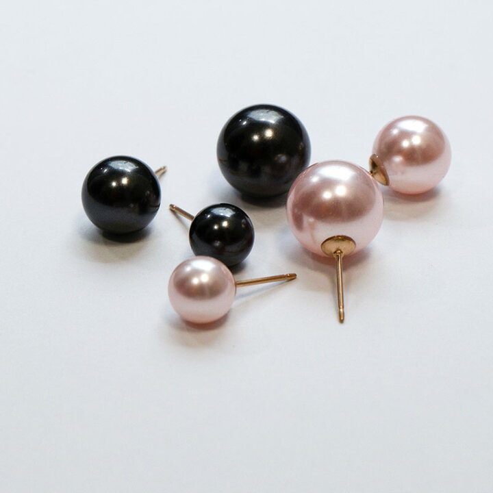 楽天市場】【選べるサイズと色】 パール ピアス / Swarovski スワロ 
