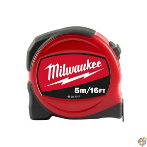 Milwaukee 48227717 5m/16フィート プロ コンパクト巻尺 S5-16/25 レッド