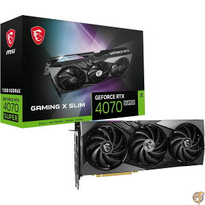 MSI Gaming RTX 4070 Super 12G X Slim Graphics Card OtBbN{[h fJ[h NVIDIA Super 192-Bit u[XgNbN 2655MHz 12GB GDDR6X 21Gbps HDMI DP Ada Lovelace Architecture č lA rtx4070 OtBbN