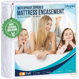 【クーポン配信中】Utopia Bedding ファスナー付きマットレスカバー トコジラミ防止 送料無料