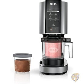 Ninja ニンジャ キッチン用品 調理器具 アイスクリームメーカー シルバー NC301 個人輸入 米国直送 ステンレス 冷凍デザートメーカー 家庭用 ミキサー コンパクトデザイン 簡単お手入れ