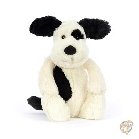 【クーポン配信中】バッシュフル ブラック＆クリーム パピー ぬいぐるみ ミディアム 30cm 犬 子犬のぬいぐるみ Jellycat ジェリーキャット アメリカ輸入おもちゃ