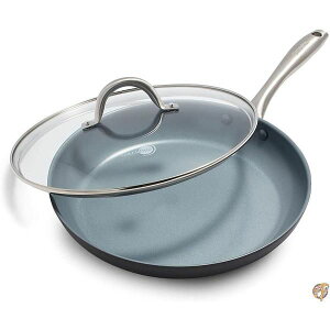GreenPan ���} 12 �C���` �n�[�h �A���}�C�g �m���X�e�B�b�N �Z���~�b�N �J�o�[ �t���C�p�� ��������