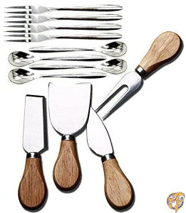 [12Pcs/Pack]4 Pcs Set Cheese Knives with Wood Handle Steel Stainless 