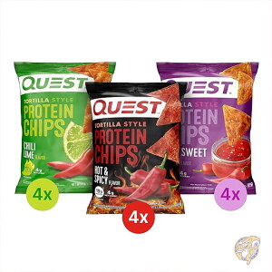 �N�G�X�g�j���[�g���V���� Quest Nutrition �g���e�B�[���X�^�C�� �v���e�C�� �`�b�v�X �o���G�e�B�p�b�N �`�����C�� �z�b�g���X�p�C�V�[ �X�p�C�V�[�X�C�[�g�`�� 12 ���� 3�Z�b�g