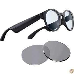 y|Cg2{_tf[zRazer Anzu Smart Glasses Round Frame X}[gOX Size L Bundle with Blue Light Filter and Polarized Lenses [sAi]