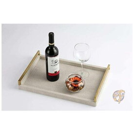 トレイ 取っ手付き スクエア サービング 45.7×30.5cm Ivory 送料無料
