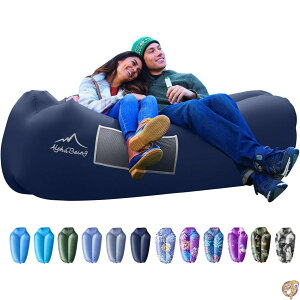 AlphaBeing Inflatable Lounger - Best Air for Travelling, Camping, Hiking Ideal Couch Pool and Beach Parties Perfect Chair Picnics or Festivals 141�m���s�A���n