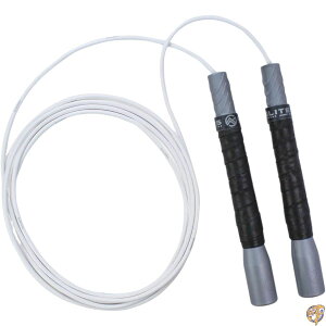 y8888~N[|20lzEliteSRS Beginner Jump Rope for Adults - Fitness Cardio Training Long Handles/Comfortable Foam Grip/Forgiving PVC Cord Indoor or Outdoor Skipping Pro Freestyle (Silver/White) 141msAn