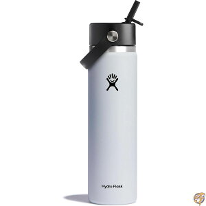 �y�N�[�|���z�M���zHydro Flask 24 OZ Wide Flex Straw Cap White