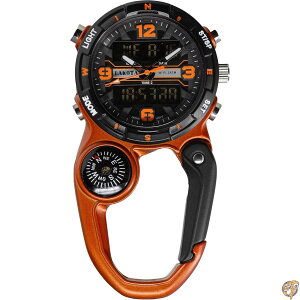 Dakota Analog & Digital Clip Watch, Travel Alarm, Stopwatch, Timer and Dual Time, Outdoor Gifts for Men Women, Use Traveling, Fishing, Golf, More, Digital, On Watch [���s�A���i]