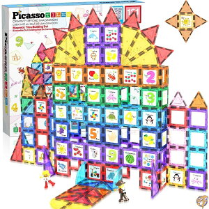 PicassoTiles 121 pc}X^[r_[CrfBOubN݃Zbg}Olbg^CubNJ[gbNtA2LN^[ANVtBMAA28At@xbgƐ