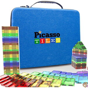 y300~N[|zMzPicassoTiles PicassoToys Toy Carry Case Magnetic Tiles Construction Blocks Travel Bag EVA Storage Organizer Box Action Figure Character Accessory STEM STEAM Toys Portable Water Resistant Oxford Cloth