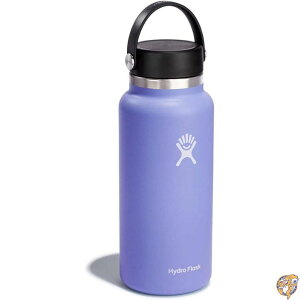 �y�N�[�|���z�M���zHydro Flask 32 oz Wide Mouth with Flex Cap Stainless Steel Reusable Water Bottle Lupine - Vacuum Insulated, Dishwasher Safe, BPA-Free, Non-Toxic