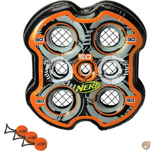 y20l888~N[|zMzNERF Slingshot Shooting Target - Fling n' Score Inflatable Foam Ball Game Over The Door for Kids 24"