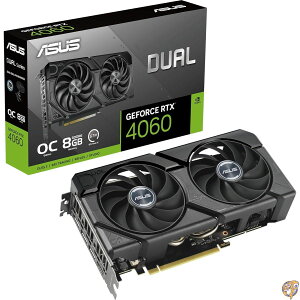 �y�N�[�|���z�M���zASUS Dual GeForce RTX 4060 EVO OC Edition 8GB GDDR6 (PCIe 4.0�A8GB GDDR6�ADLSS 3�AHDMI 2.1a�ADisplayPort 1.4a�AAxial-Tech�t�@���f�U�C���A0dB�e�N�m���W�[�A�f���A��BIOS�AAuto-Extreme Technology)�B, 90YV0JC