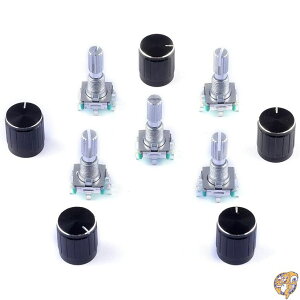 �y�N�[�|���z�M���z5�_360�x���[�^���[�G���R�[�_�R�[�h�X�C�b�`�f�W�^��Potentiometer with�v�b�V���{�^��5�s���ƃm�u�L���b�vfor Arduino (Pack of 5 ) cyt1100