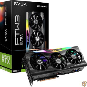 EVGA GeForce RTX 3070 Ti FTW3 �E���g���Q�[�~���O 08G-P5-3797-KL 8GB GDDR6X iCX3�e�N�m���W�[ ARGB LED ���^���o�b�N�v���[�g (���j���[�A��)