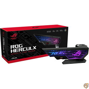ASUS ROG Herculx �O���t�B�b�N�X�J�[�h ���ꉺ����h�~�z���_�[�u���P�b�g (�\���b�h���������\���A�H��s�v�̎��t�����ȒP�A������t���A�������߉\�A���L���݊����AAura Sync RGB)�B