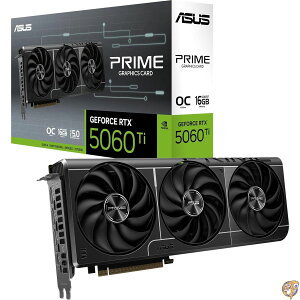 �y�N�[�|���z�M���zASUS SFF-Ready Prime GeForce RTX 5060 Ti 16GB GDDR7 OC�G�f�B�V���� �O���t�B�b�N�X�J�[�h (PCIe 5.0�A16GB GDDR7�AHDMI/DP 2.1�A2.5�X���b�g�AAxial-tech�t�@���A�f���A��BIOS)�B