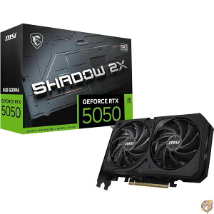 �y�ő�1500�~�N�[�|��10������zMSI Gaming RTX 5050 8G Shadow 2X OC �O���t�B�b�N�X�J�[�h(8GB GDDR6,128�r�b�g�A���ɂ̃p�t�H�[�}���X:2617MHz�ADisplayPort x3 2.1a�AHDMI 2.1b�ANVIDIA Blackwell Architecture)