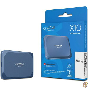 Crucial(�N���[�V����) X10 �O�t�� SSD 2TB USB3.2/Type-C iPhone15�V���[�Y����m�F�� �ő�Ǎ����x2100MB/�b Mylio���f�� CT2000X10SSD9-02