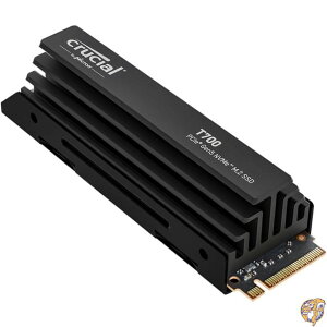 Crucial T700 1TB SSD �q�[�g�V���N�t�� PCIe Gen5 NVMe �ő�11,700MB/�b TLC NAND Intel & Ryzen�Ή� �n�[�h�R�A�Q�[��&�����X�g���[�W�p �\���b�h�X�e�[�g�h���C�u - CT1000T700SSD5