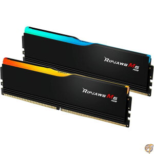 G.SKILL Ripjaws M5 RGB�V���[�Y (Intel XMP 3.0) DDR5 RAM 64GB (2x32GB) 5200MT/s CL40-40-40-83 1.10V �f�X�N�g�b�v�R���s���[�^������ UDIMM - �}�b�g�u���b�N (F5-5200J4040A32GX2-RM5RK)